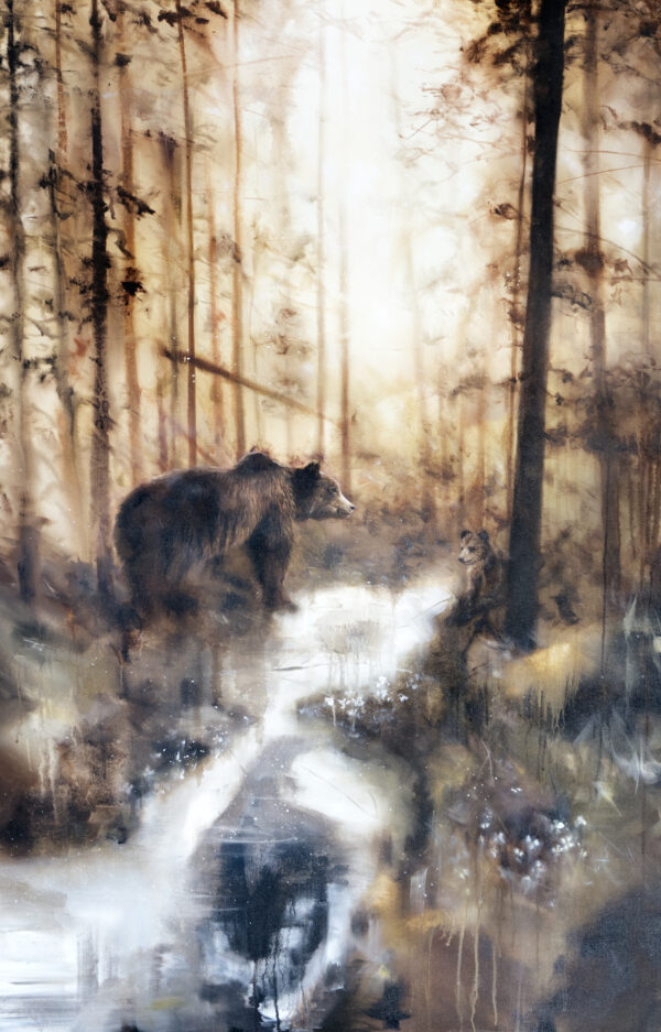 Originaali maalaus, Metsien kulkijat II 100x150cm